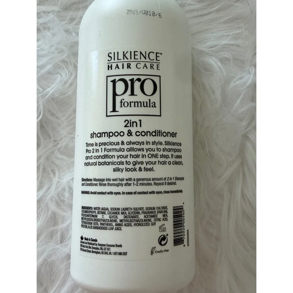 Silkience Pro Formula 2in1 Shampoo & Conditioner 32oz Provitamin B5 Aloe Vera